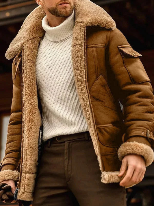 Leather Jacket for Men, Regular Fit | Winter | Brown
