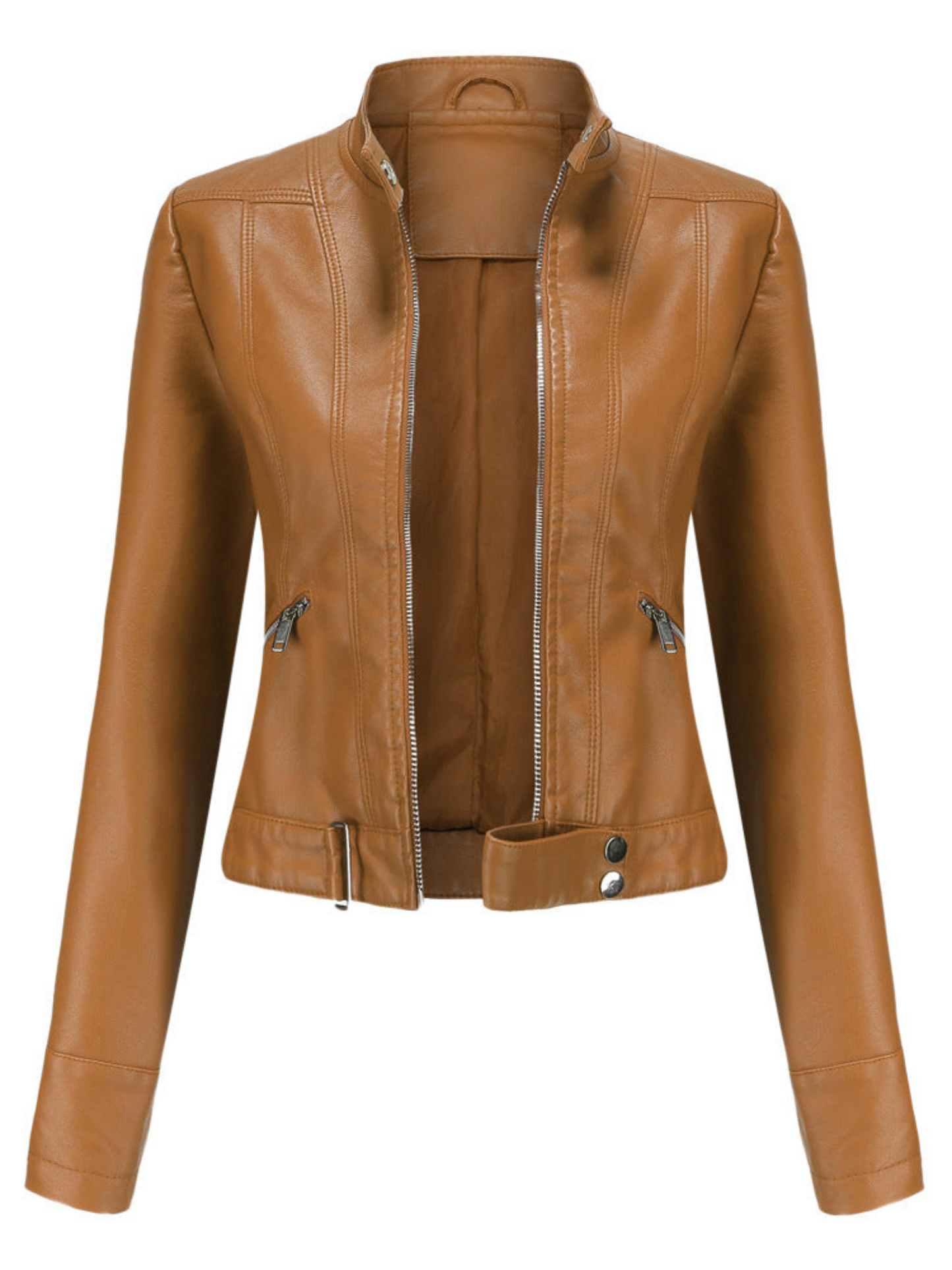 Leather Jacket for Women | Tailored Fit | Winter | Light Brown