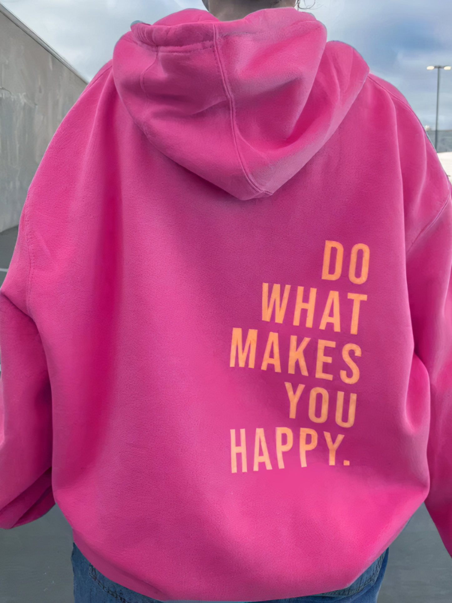 Letter Print Hoodie for Women  | Comfortable | Pink1
