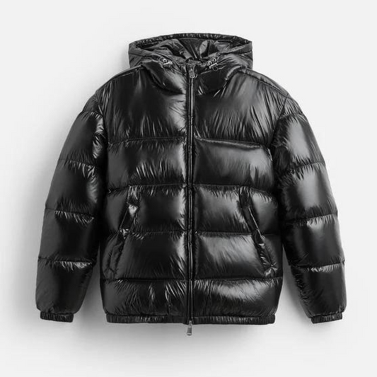 Lightweight Down Jacket For Men, Hooded | Winter | Black