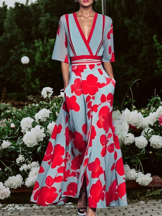 Lisbet | Women's Elegant Floral Summer Dress with Liquid Cut and Sleeveless Design | Gray