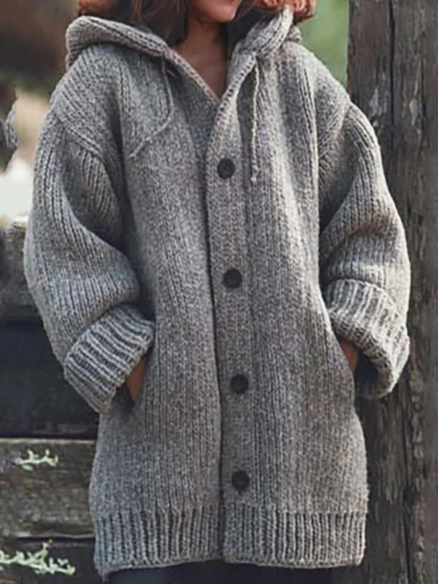 Long Cardigan for Women, Hooded | Long Length 1