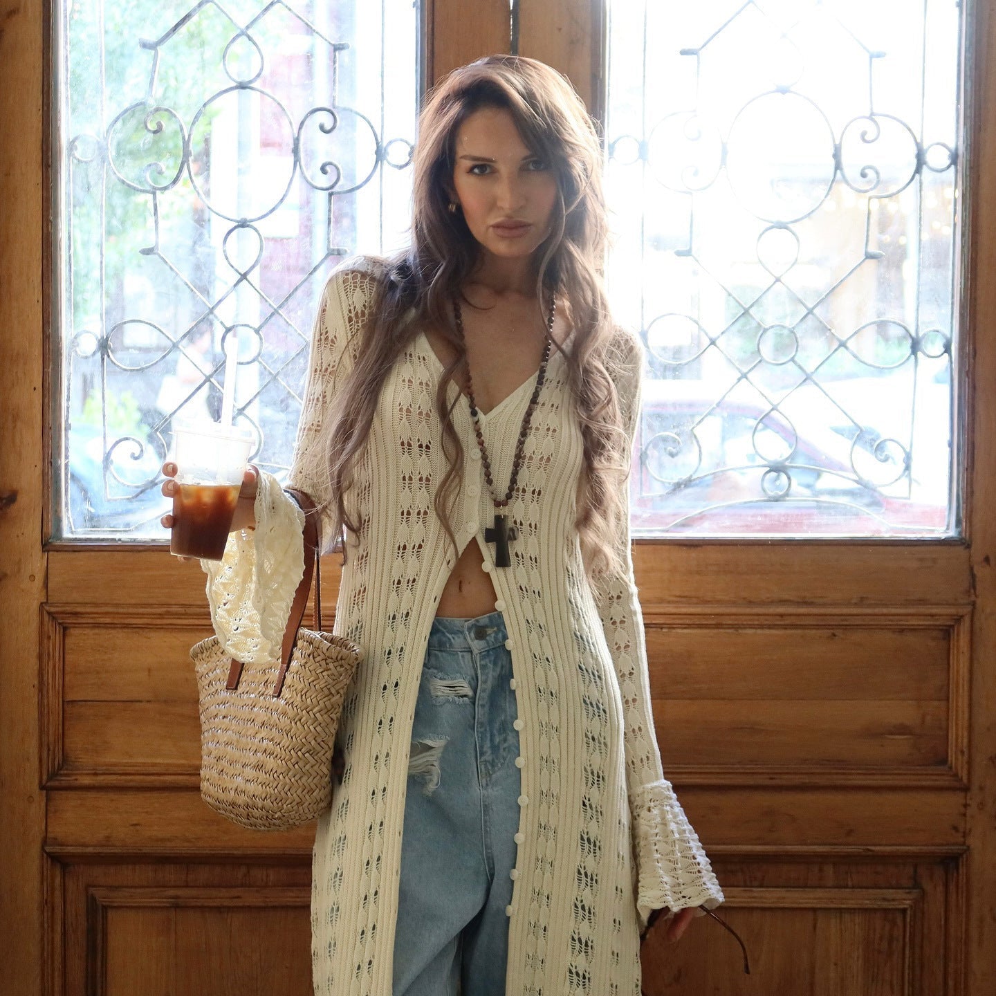 Long Cardigan for Women | Loose Fit, Flared Sleeves | Warmth 2