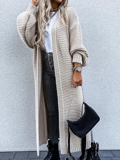 Long Cardigan for Women | Open Design, Ribbed Sleeves | Seasonal Versatility 2