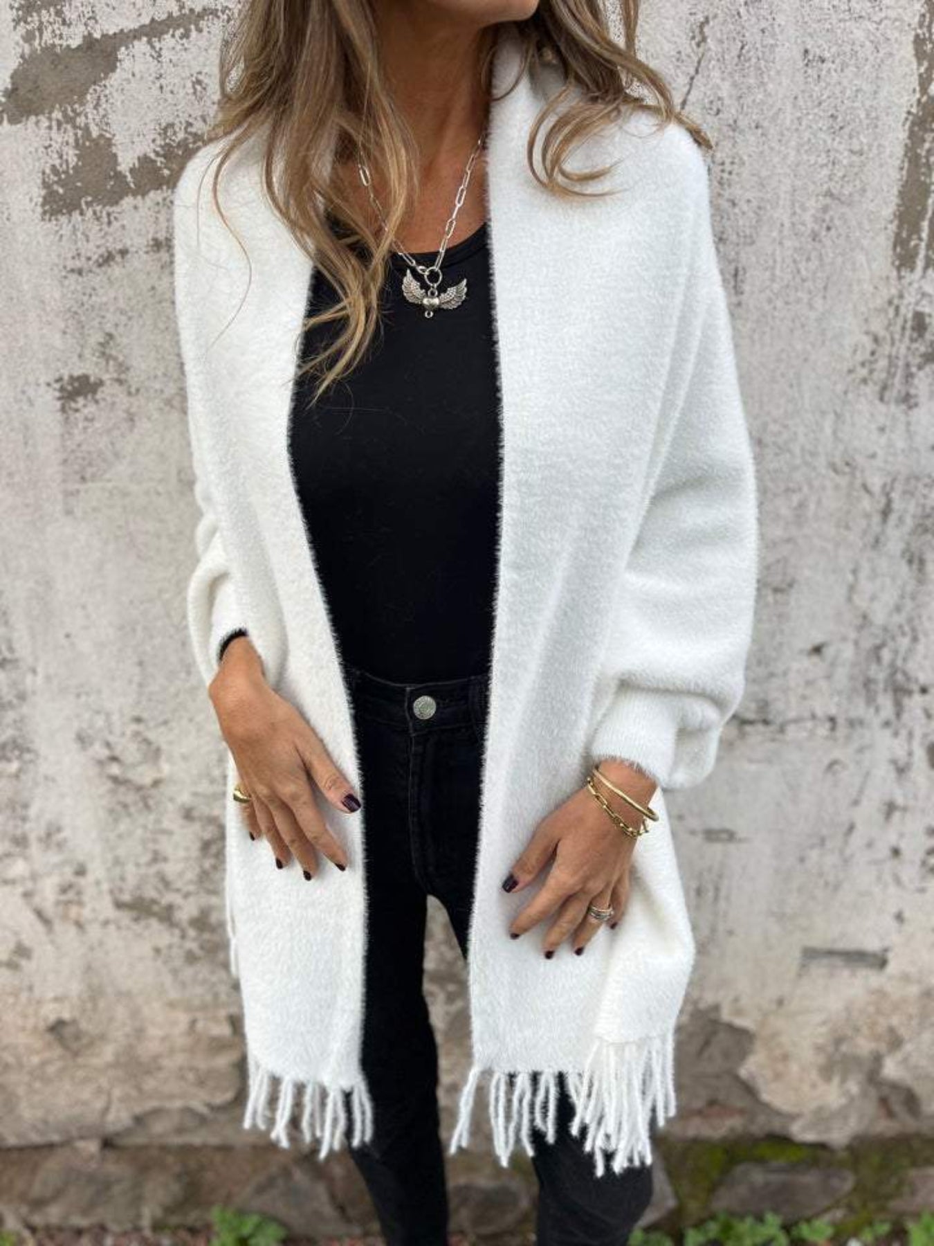 Long Scarf for Women | Lightweight, Soft fabric | White