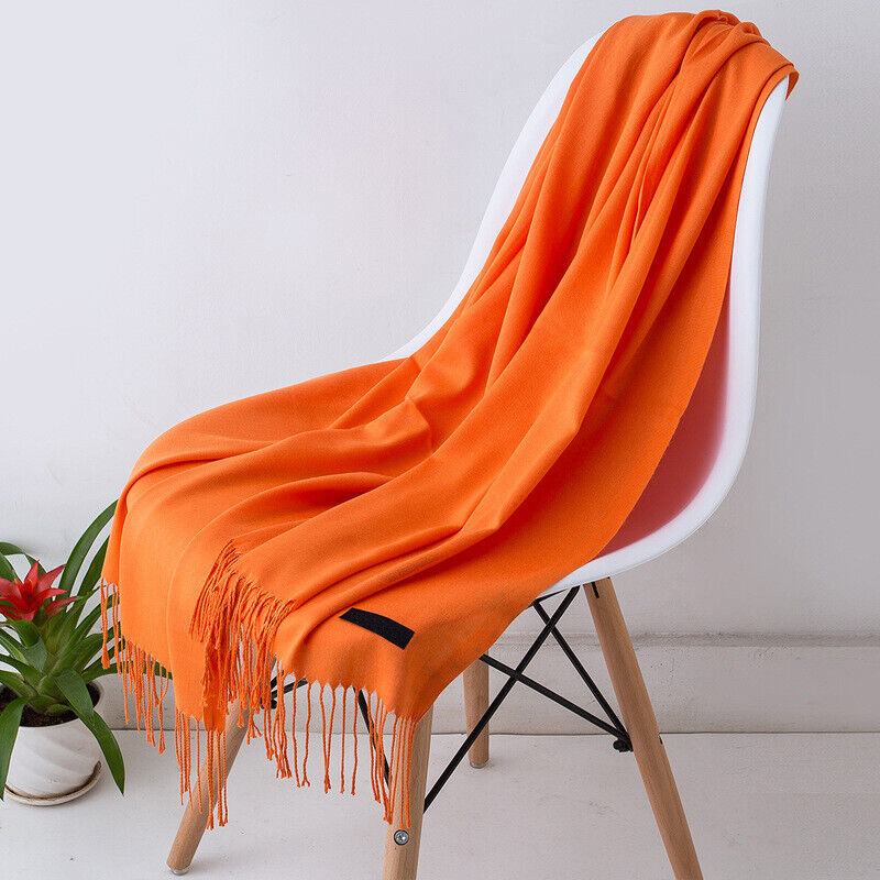 Long Scarf for Women | With Tassels | Orange