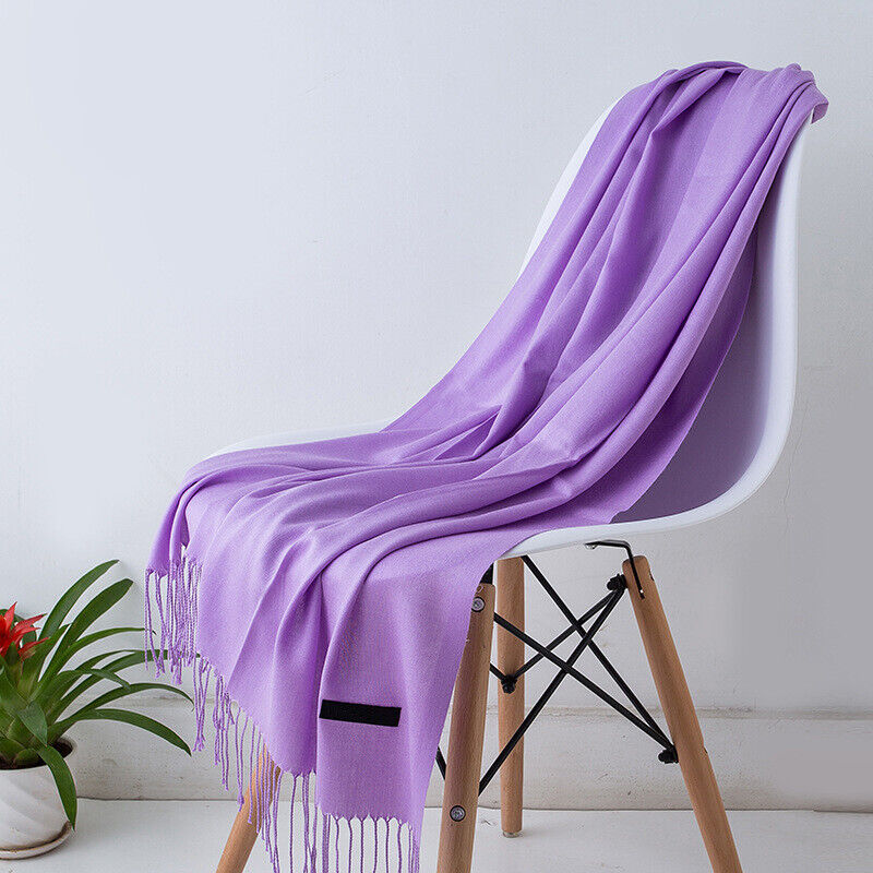 Long Scarf for Women | With Tassels | Purple