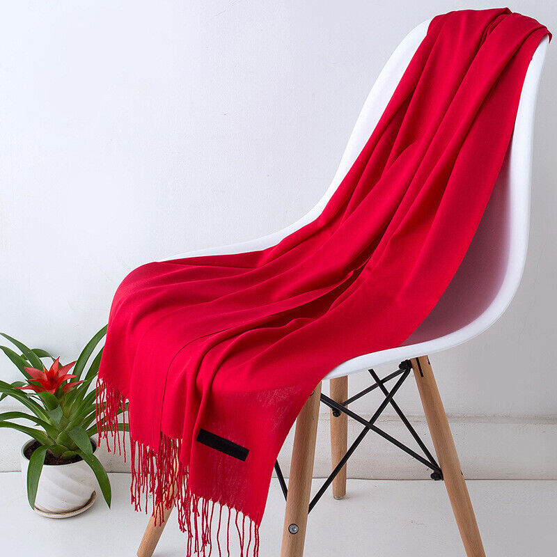 Long Scarf for Women | With Tassels | Red