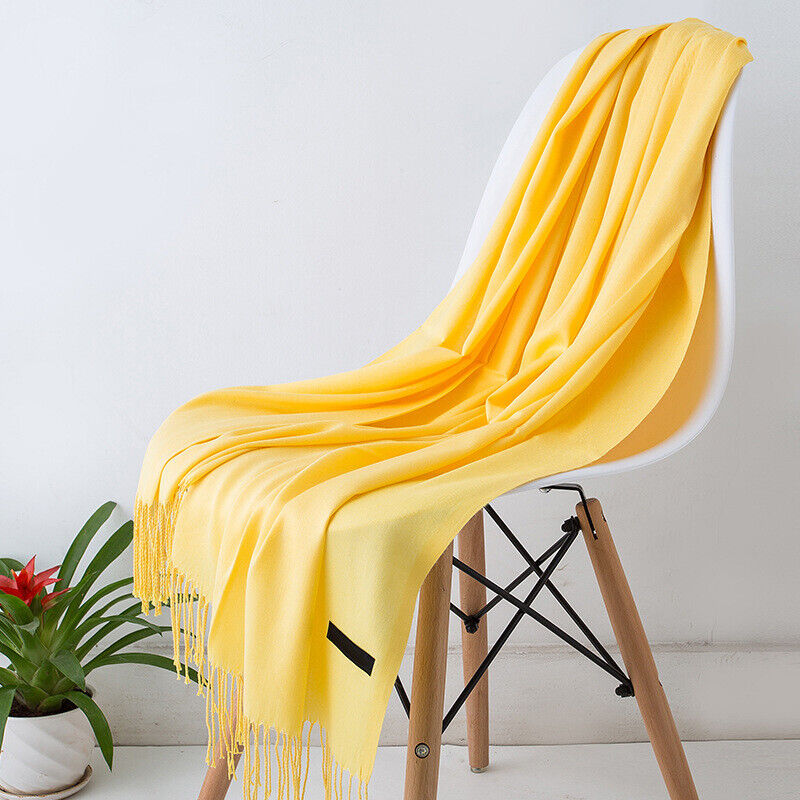 Long Scarf for Women | With Tassels | Yellow