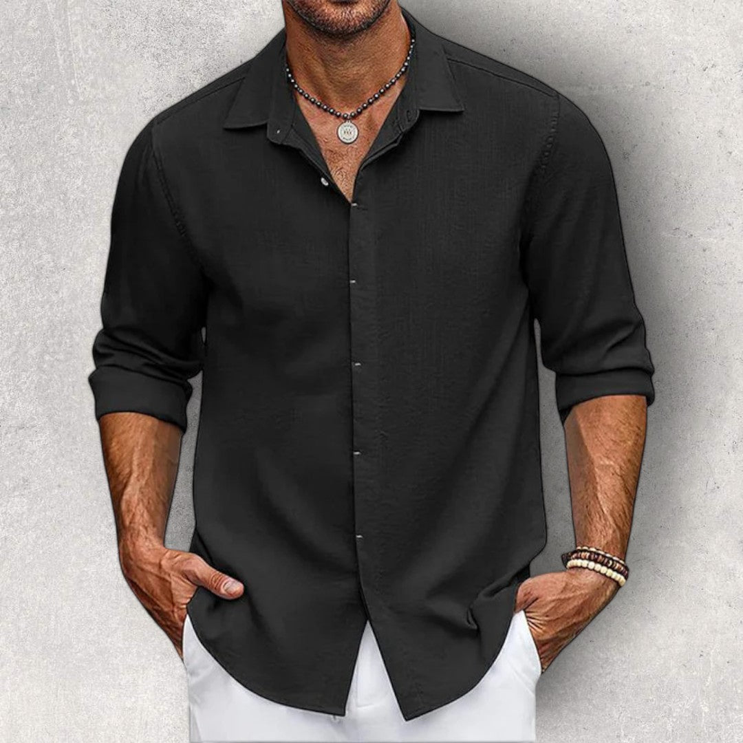 Long Sleeve Shirt for Men | Breathable Cotton | Back