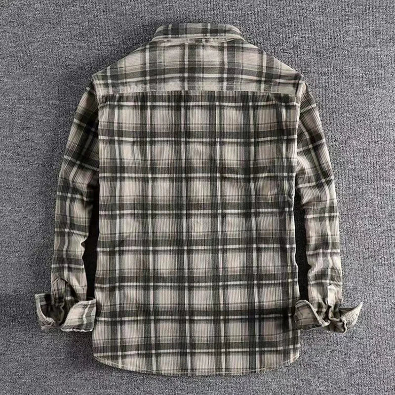 Long Sleeve Shirt for Men |  Classic button-front closure | Dark Gray1