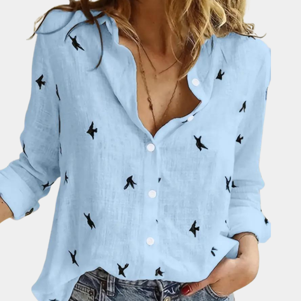 Long Sleeve Shirt for Women | Classic Fit | Blue