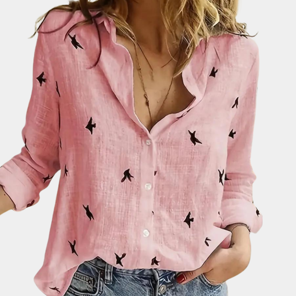 Long Sleeve Shirt for Women | Classic Fit | Pink1