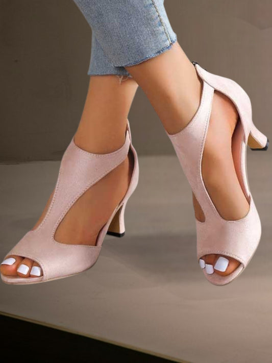 Mavis | Stylish Orthopaedic Heeled Sandals with Adjustable Strap for Comfort and Support | Pink