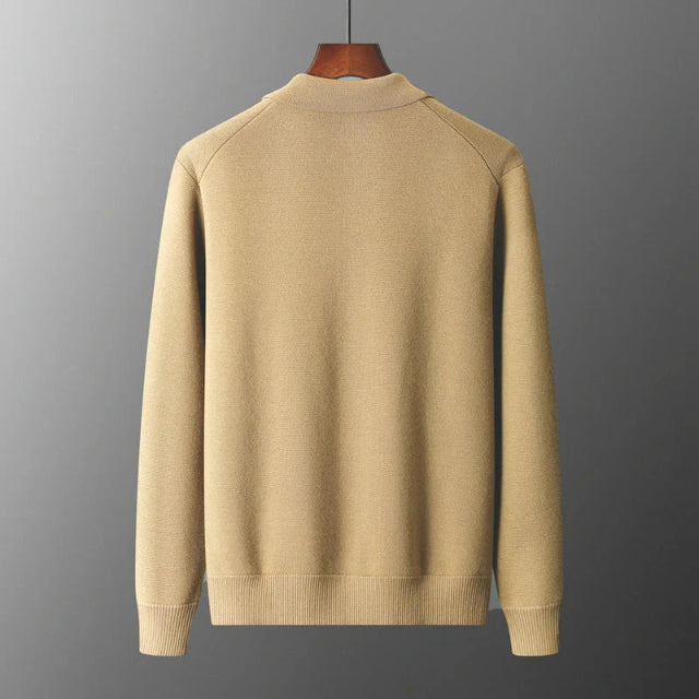 Men's Cardigan, Tailored, Button-Up | Versatile Layering | Beige1