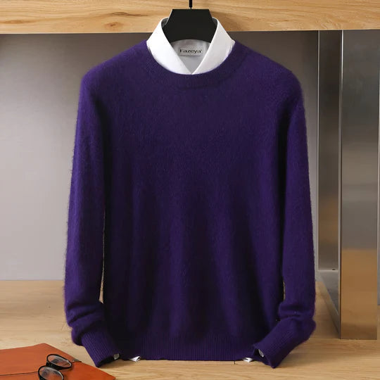 O-neck Cashmere Sweater for Men | Lightweight