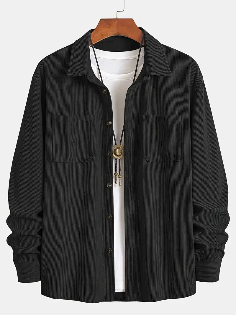 Men's Cord Jacket | Casual Cut with Breast Pockets | 4