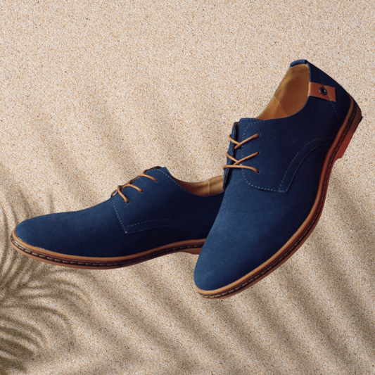 Men's Lace-Up Shoes – Cushioned Sole & Versatile Design | Blue