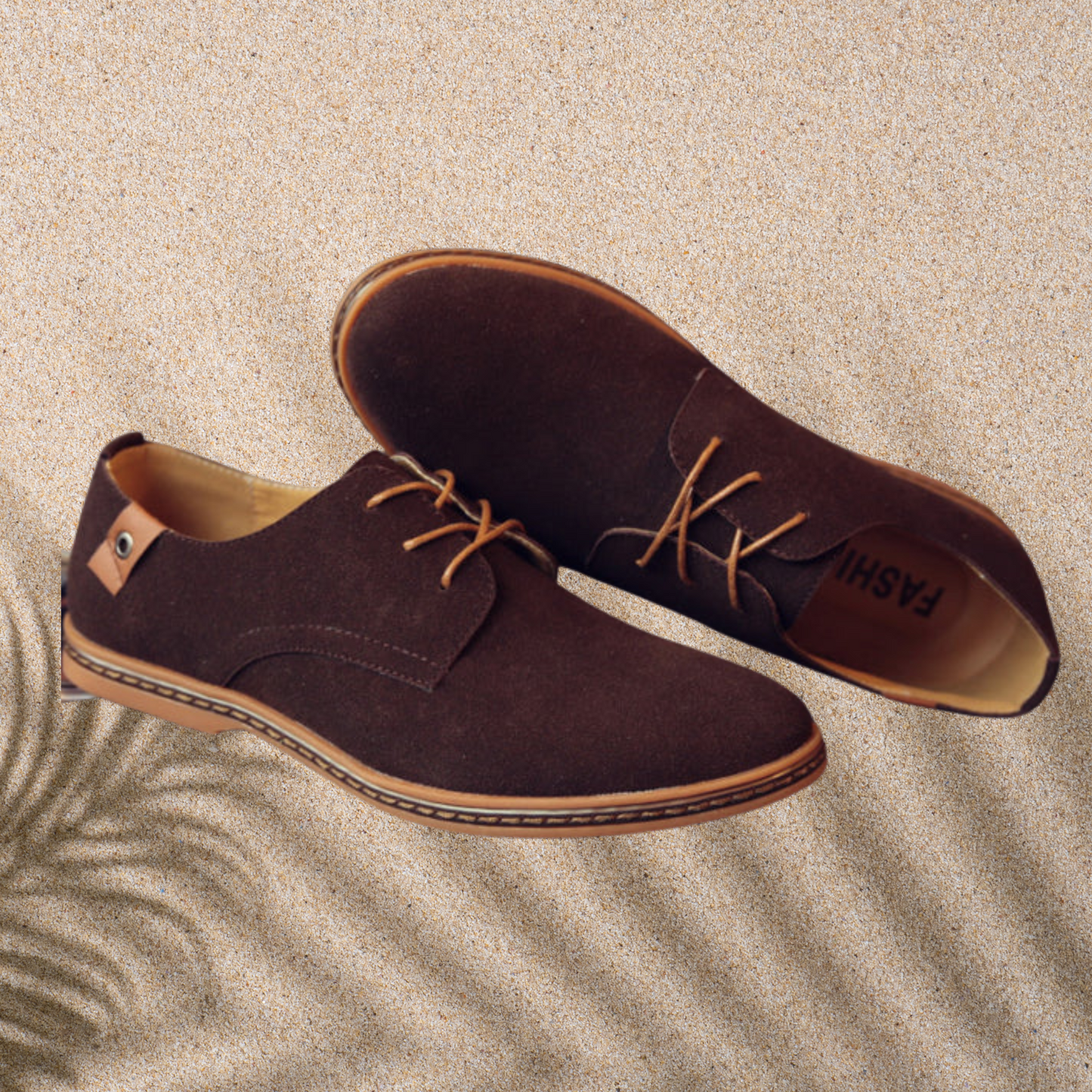 Men's Lace-Up Shoes – Cushioned Sole & Versatile Design | Darkbrown