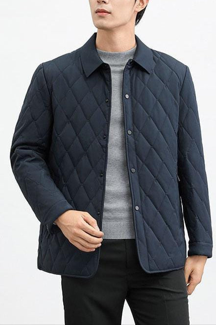 Men's Quilted Jacket | Warm, Breathable, Diamond Design | Winter 1