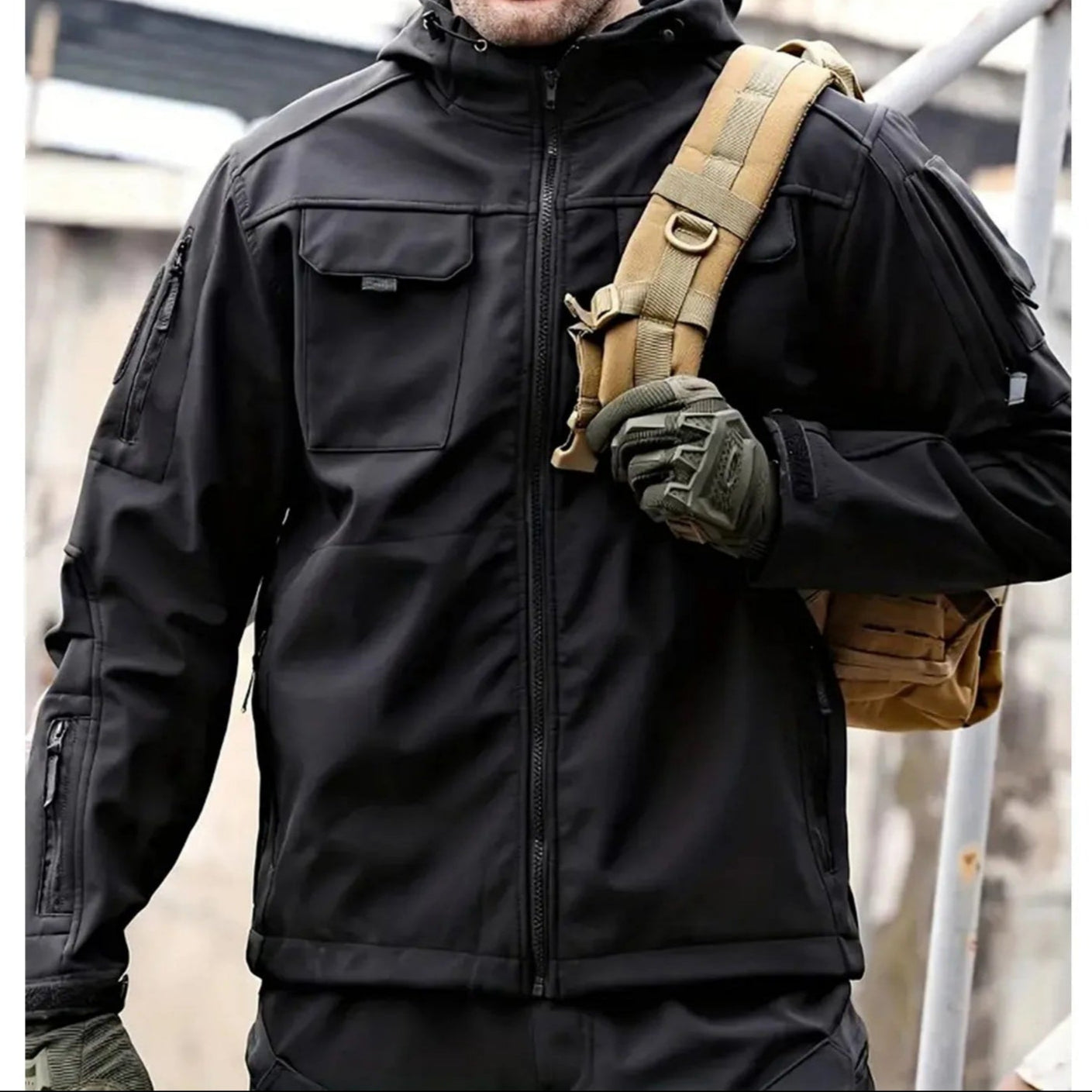Men's Softshell Jacket | Water-Repellent, Hooded | Winter 1