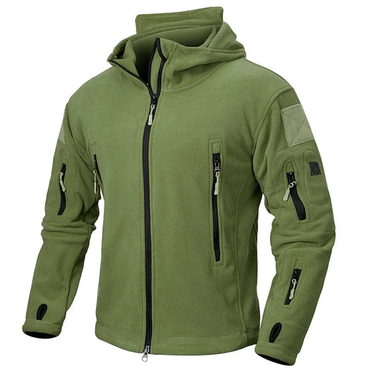 Men's Softshell Jacket | Water-Resistant, Removable Hood | Outdoor Feature 0