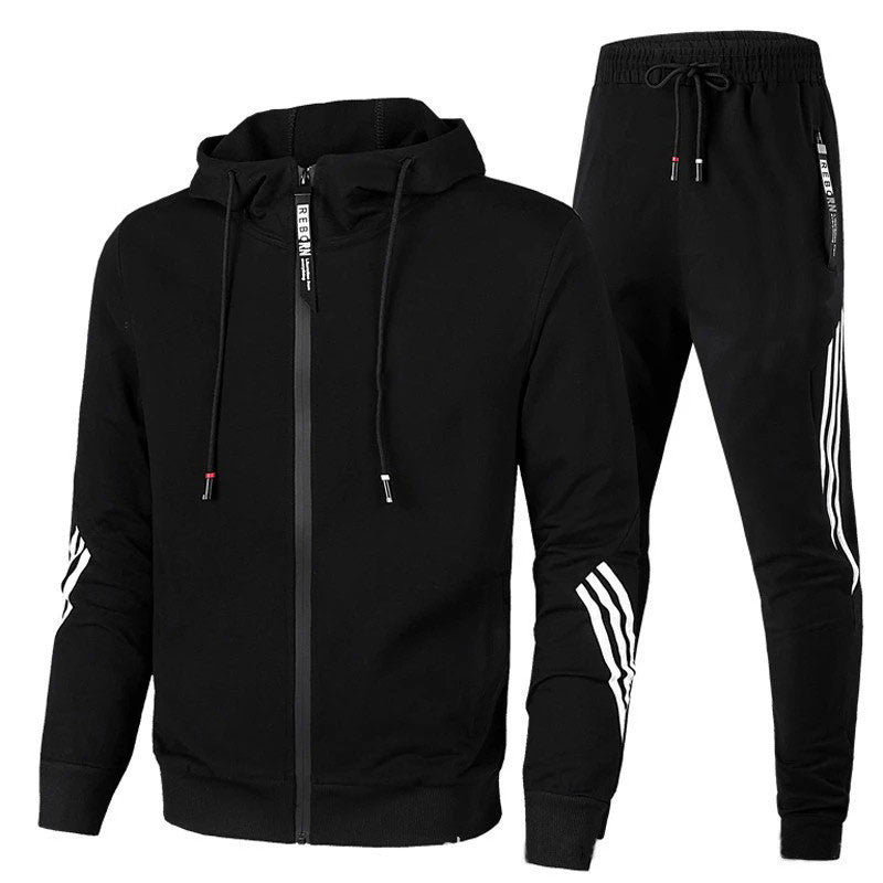 Men's Tracksuit | Regular Fit, Breathable Fabric | Casual | Black