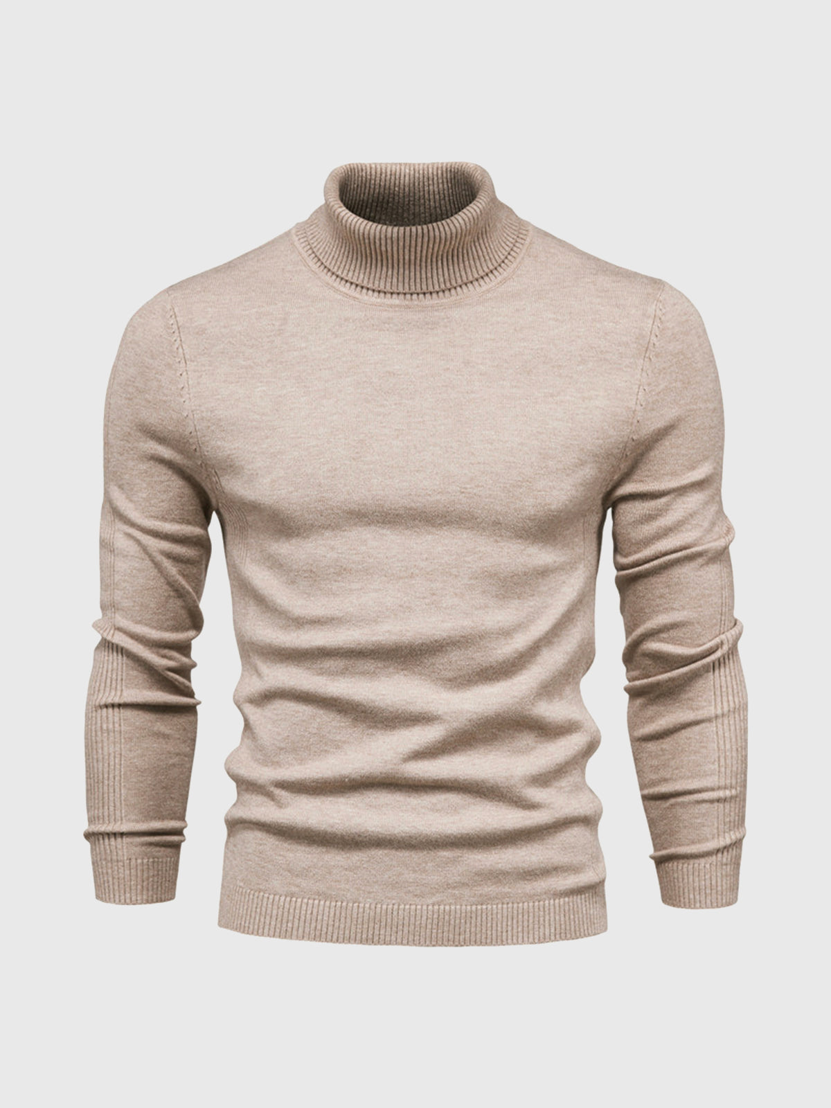 Men's Turtleneck Sweater | Regular Fit | Beige