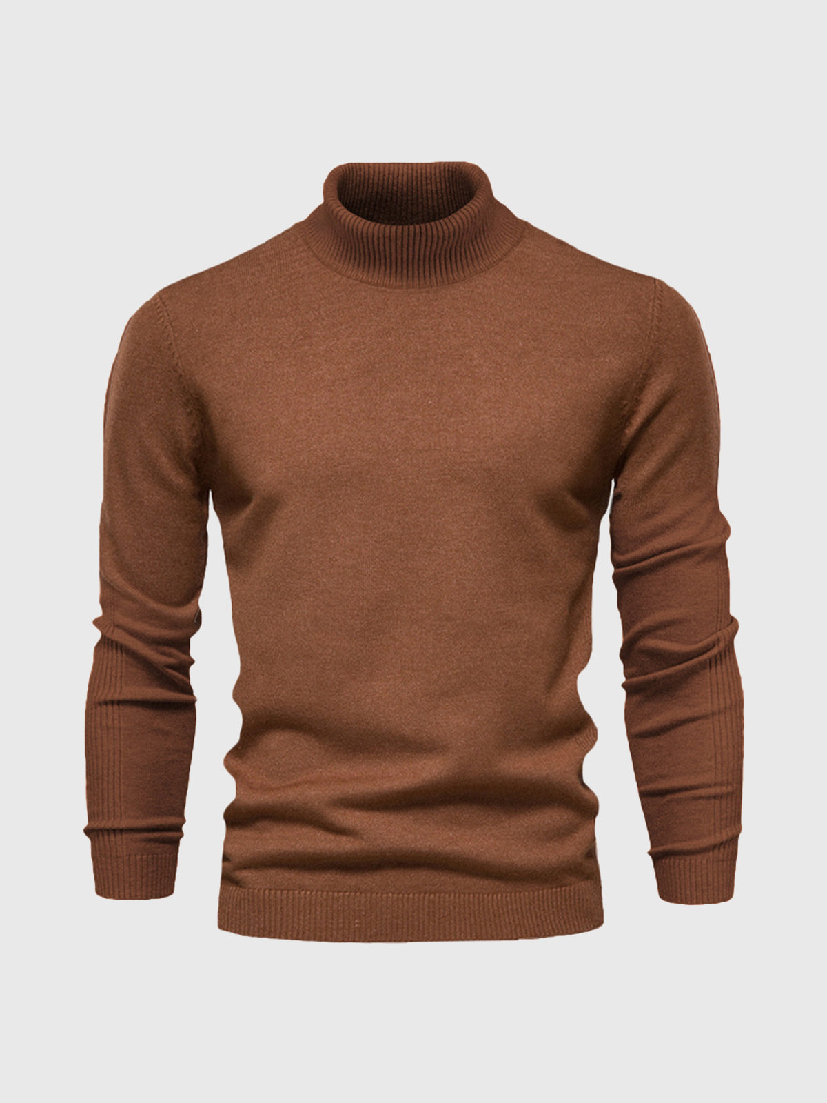 Men's Turtleneck Sweater | Regular Fit | Brown