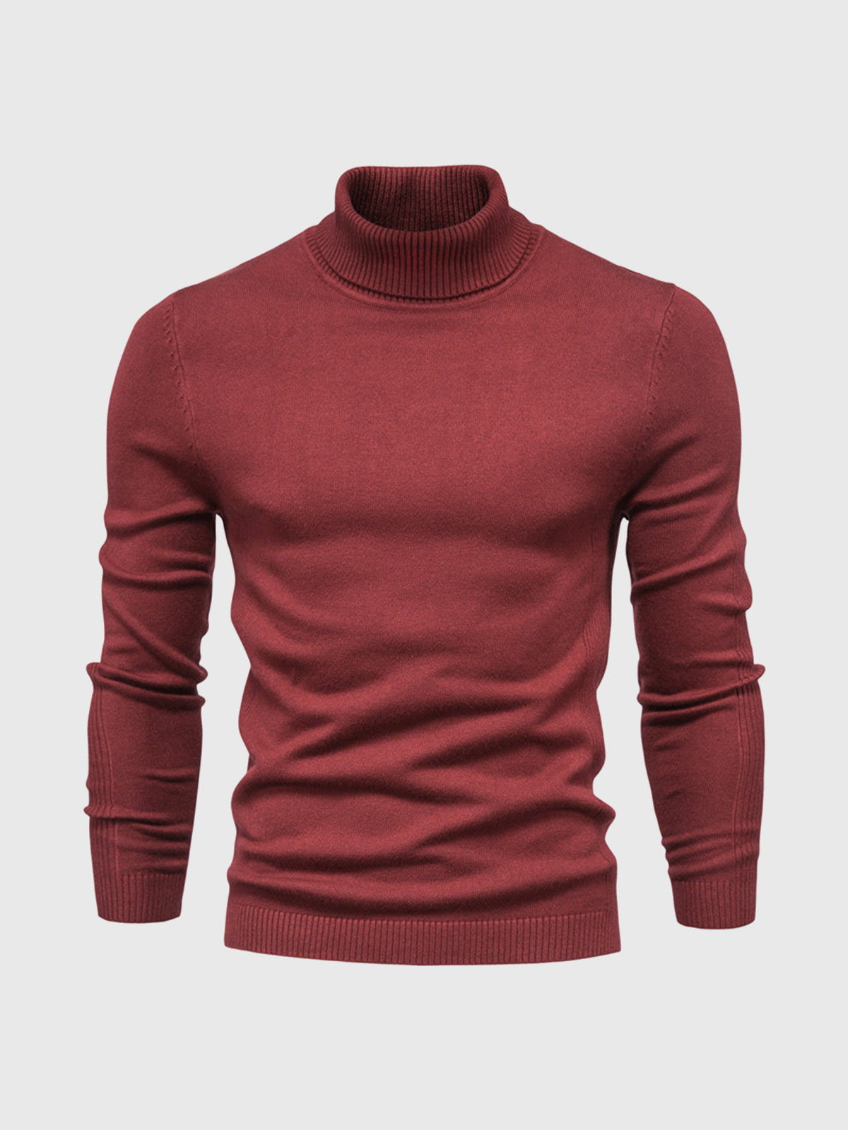 Men's Turtleneck Sweater | Regular Fit | Dark Red