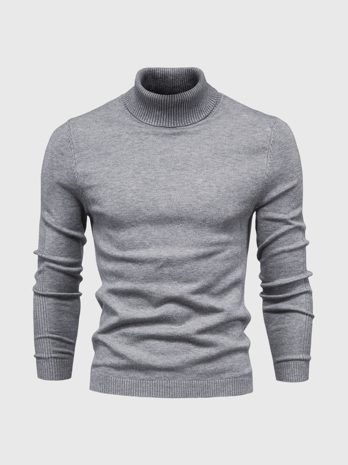 Men's Turtleneck Sweater | Regular Fit | Gray