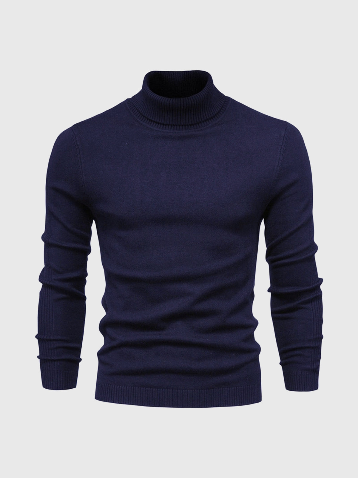Men's Turtleneck Sweater | Regular Fit | Navy Blue1