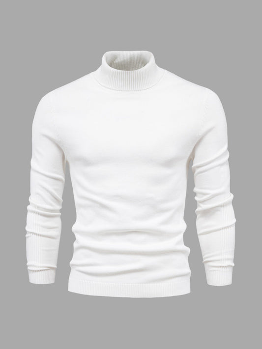Men's Turtleneck Sweater | Regular Fit | white