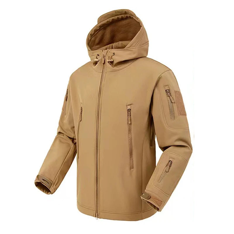 Men's Waterproof Fleece Jacket | Hooded Winter 0