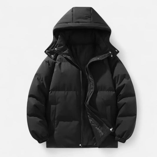 Men's down jacket, Hooded, Oversized | Winter | Black