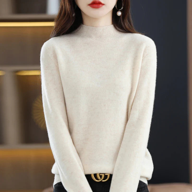 Merino Wool Sweater for Women | Slim Fit | Beige