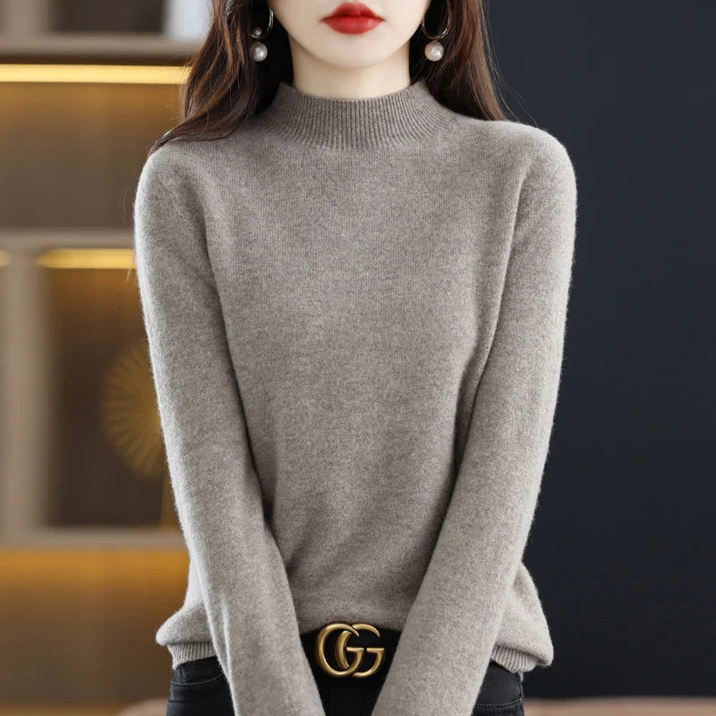 Merino Wool Sweater for Women | Slim Fit | Camel