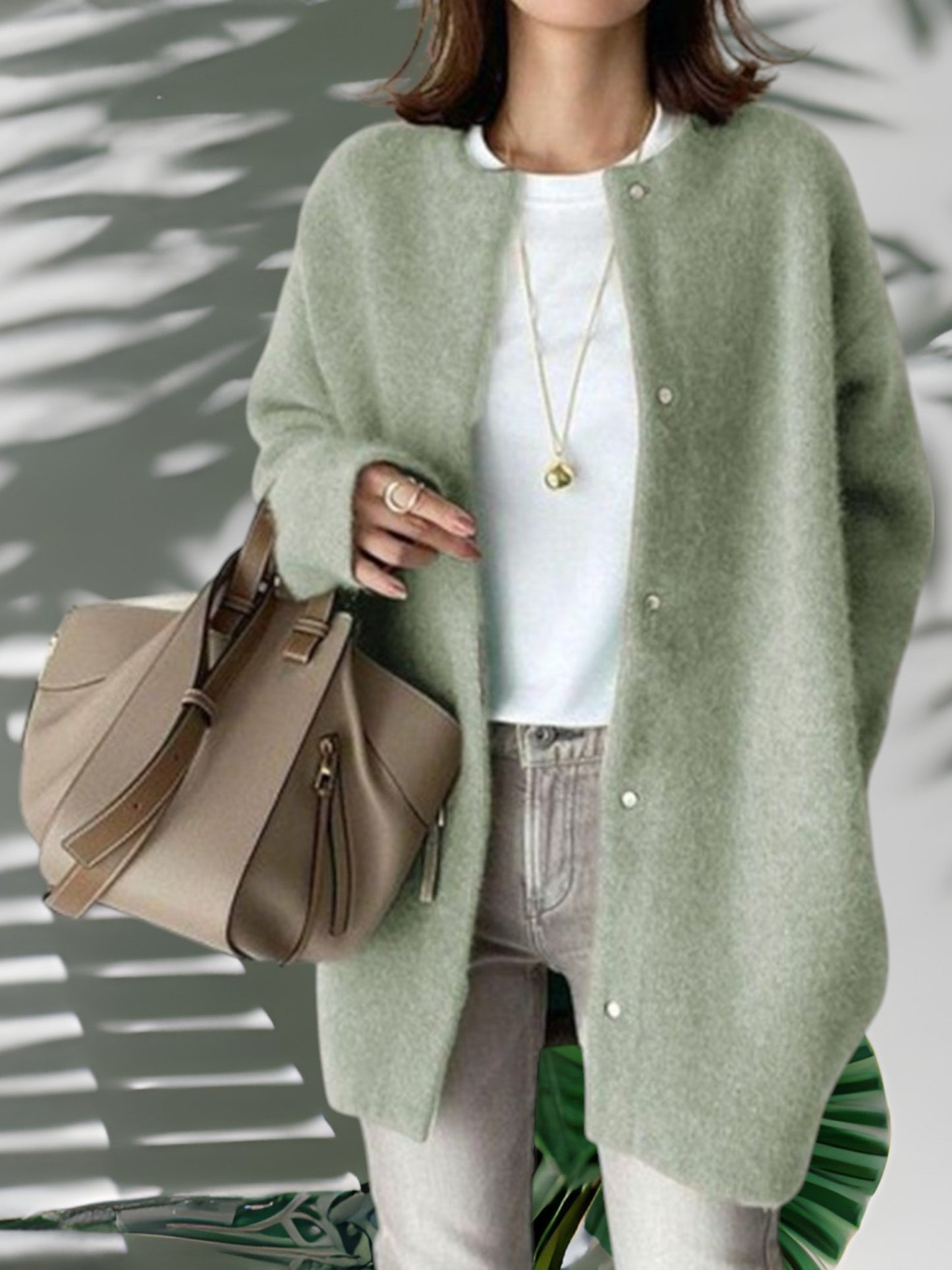 Mia | Soft Knitted Women's Sweater with Long Sleeves and Modern Fit | Green