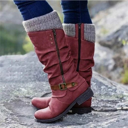 Orthopaedic Boots for Women | Ankle-Length Comfort | Red