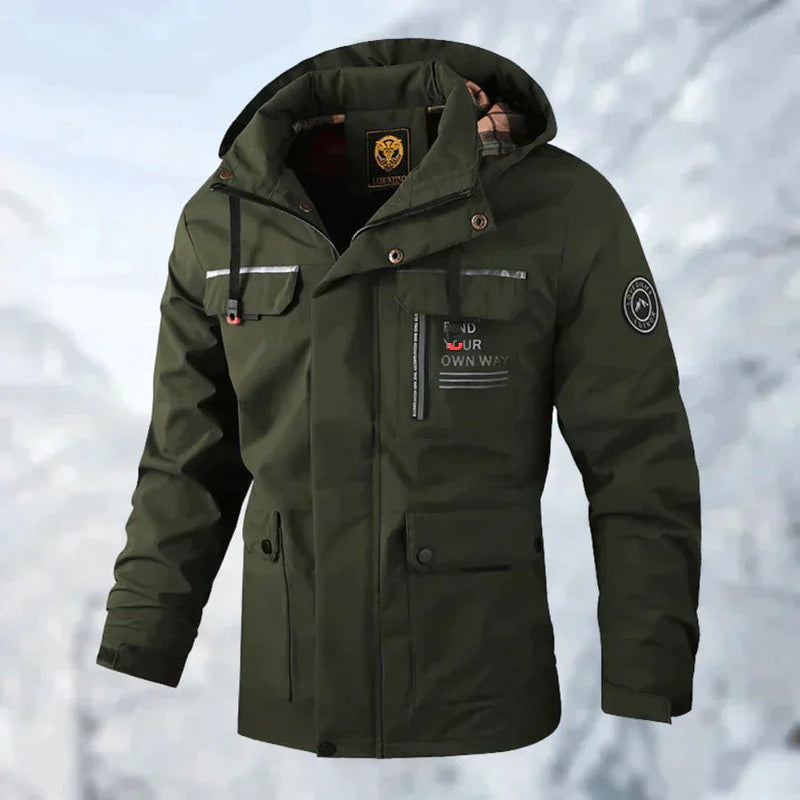 Outdoor Jacket for Men | Waterproof and Windproof | Dark Green