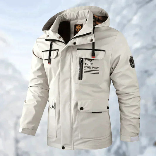 Outdoor Jacket for Men | Waterproof and Windproof | White