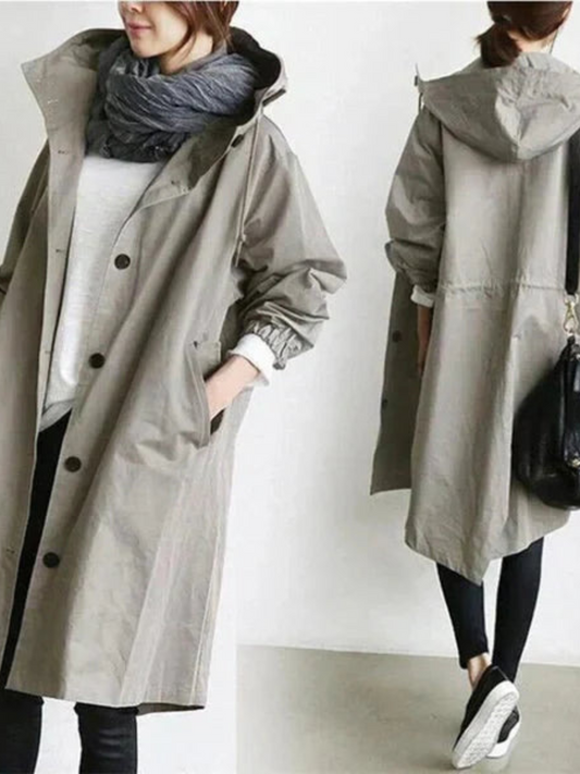 Oversized Raincoat for Women | Water-Resistant | Gray 1