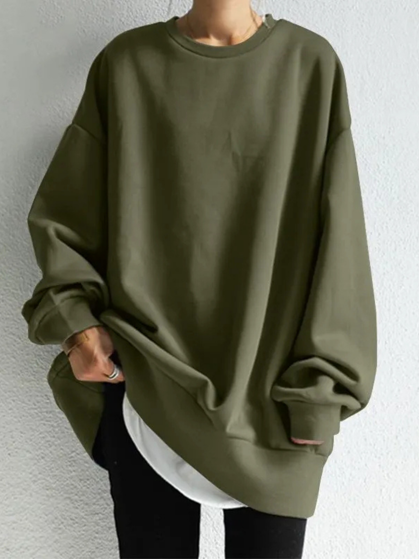 Oversized Sweater for Women | Modern Design | Army Green