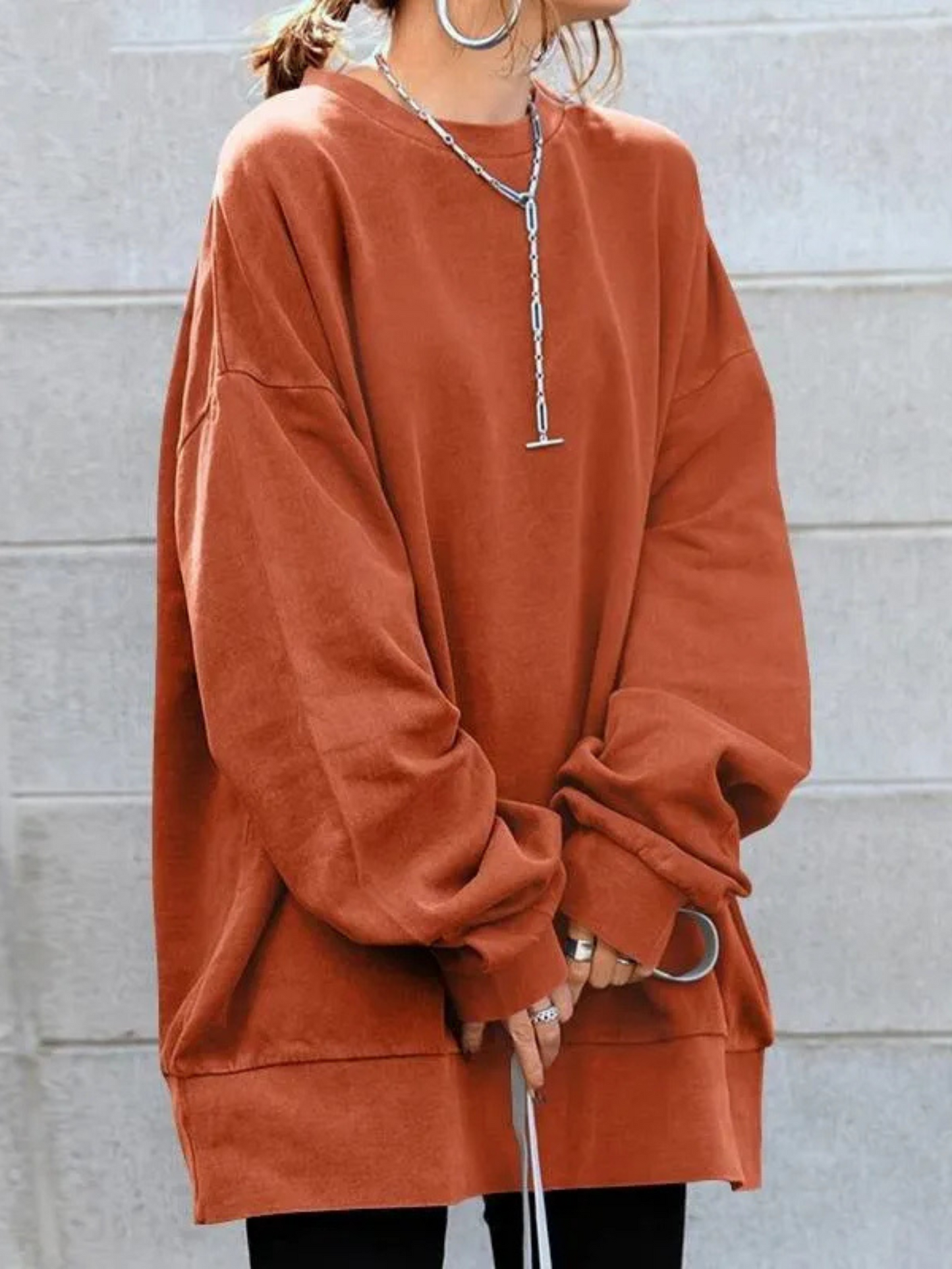 Oversized Sweater for Women | Modern Design | Orange