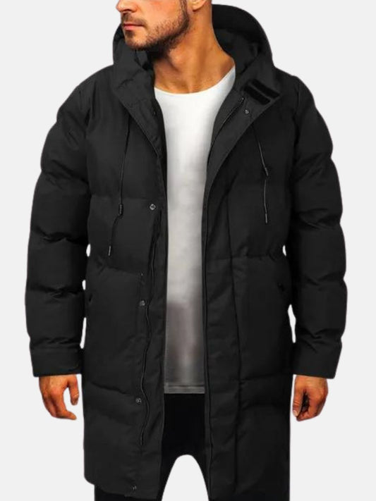 Parka Jacket for Men | Slim Fit, Insulated | Winter | Black