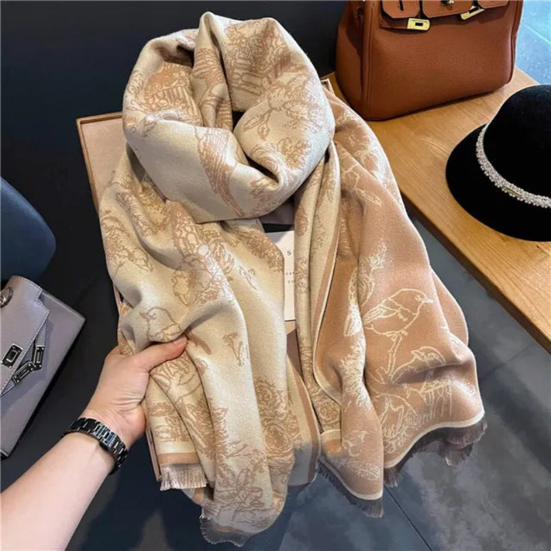 Pashmina Scarf for Women | Elegant Design | Brown1