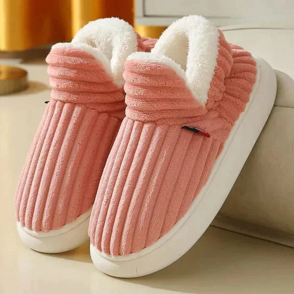 Plush Slippers for Men & Women | Non-Slip Sole | Pink
