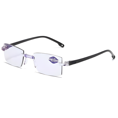 Progressive Lenses for Men & Women | Ultralight Rimless Design | Black