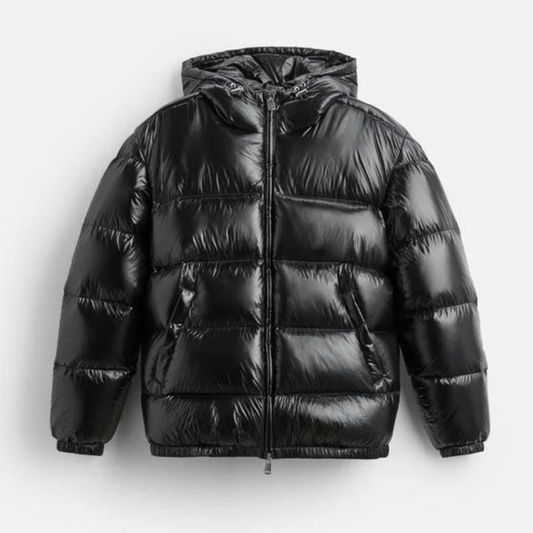 Puffer Jacket for Men, Oversized, Water-Resistant | Winter | Black