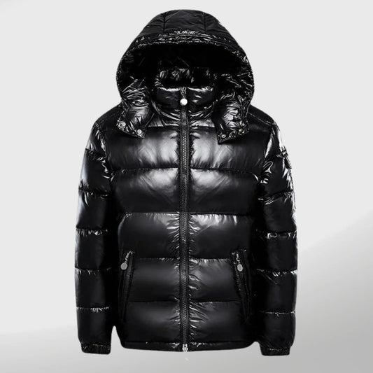 Puffer Jacket for Men | Windproof Lightweight Elegant | Winter | Black